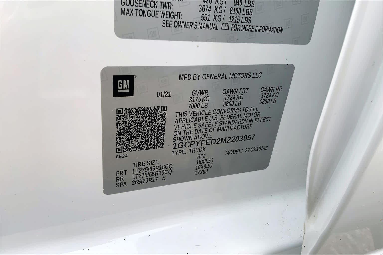 Used 2021 Summit White Chevrolet LT Trail Boss image 34