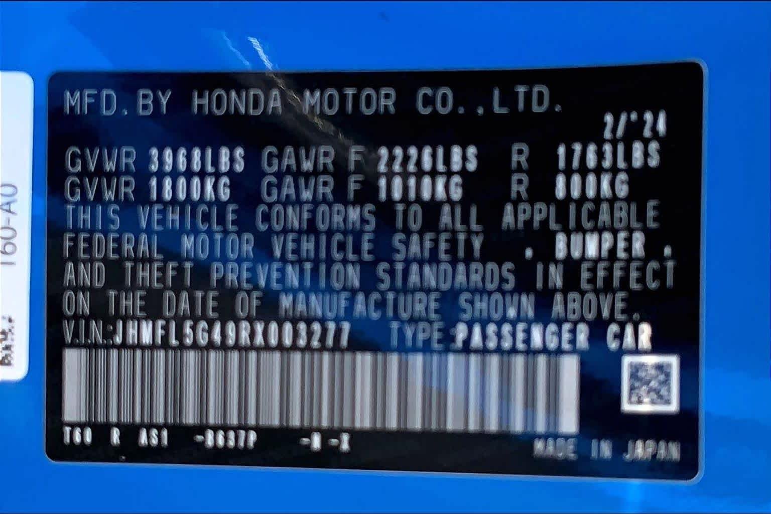 Used 2024 Boost Blue Pearl Honda  image 36