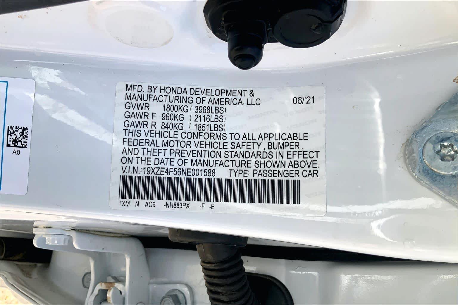 Used 2022 Platinum White Pearl Honda EX image 28