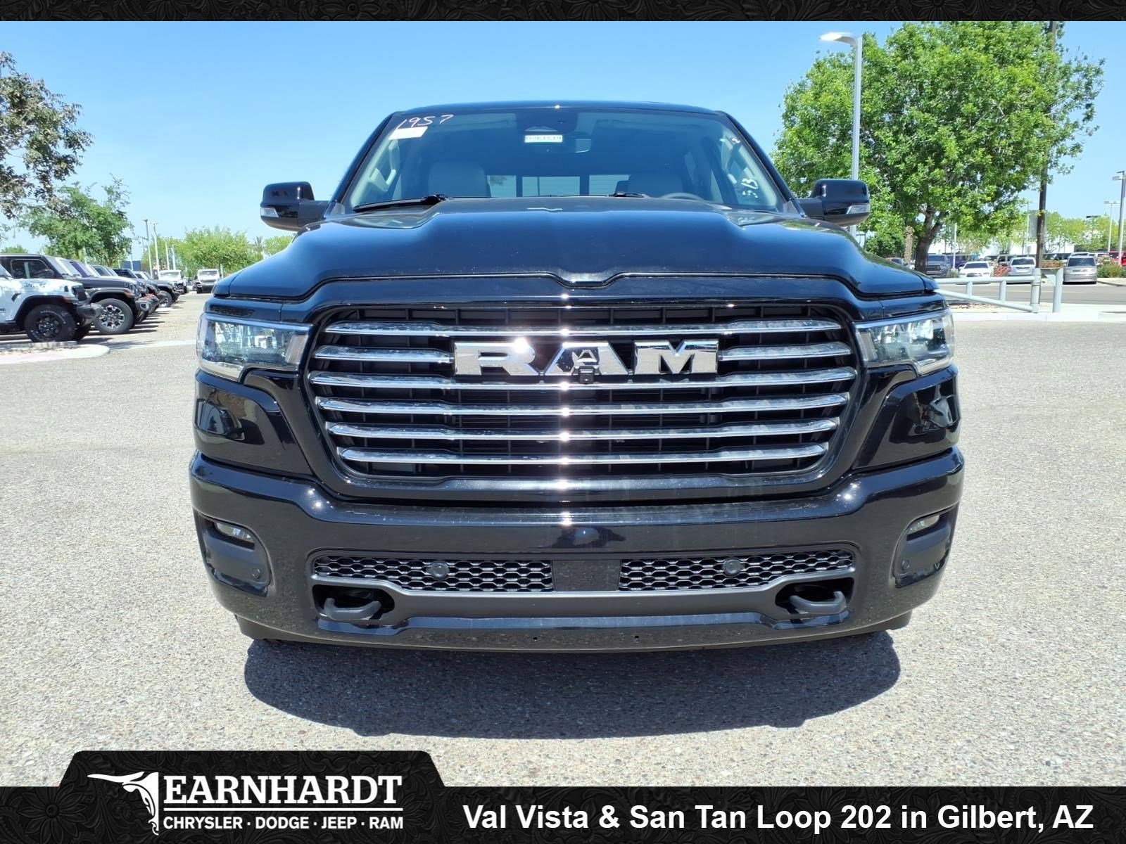 New 2026 Diamond Black Crystal Pearl-Coat Exterior Paint RAM Laramie image 2