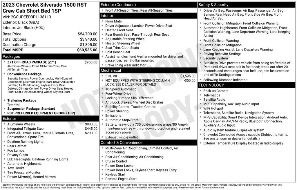 Used 2023 Black Chevrolet RST image 8