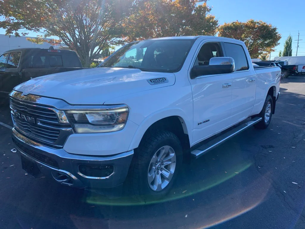 Used 2020 Bright White Clearcoat Ram Laramie image 1