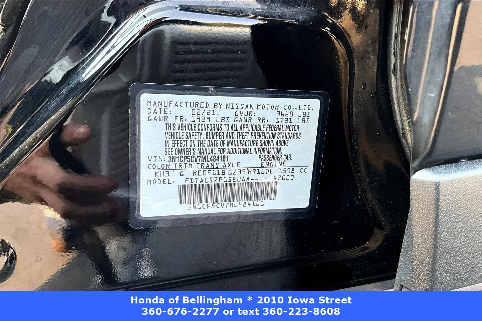 Used 2021 Super Black Nissan SV image 17