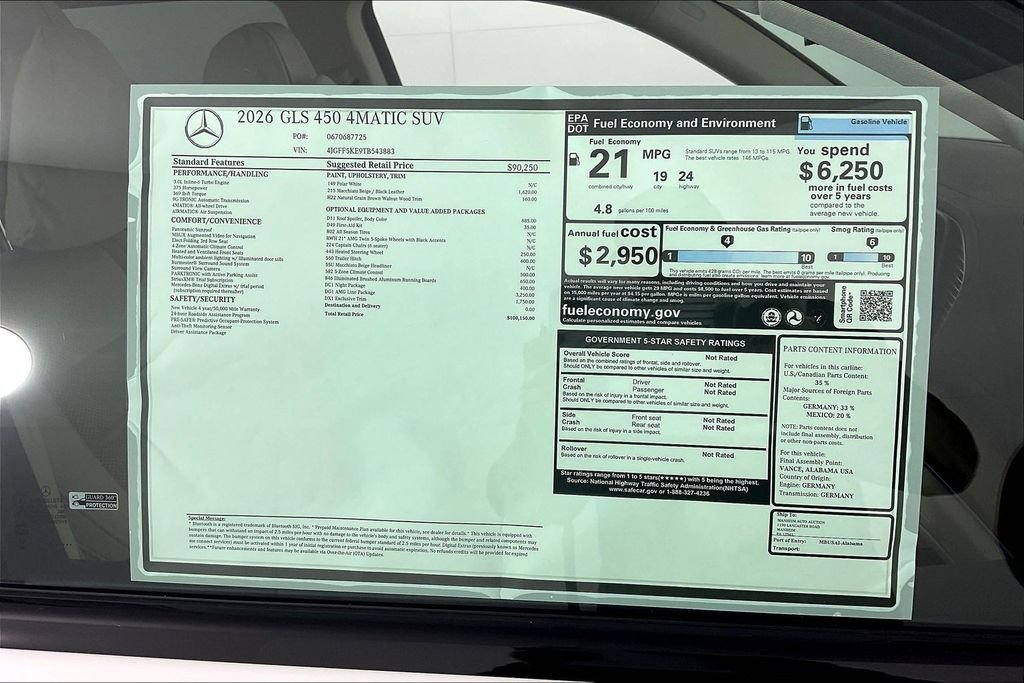 New 2026 Polar White Mercedes-Benz GLS 450 image 14