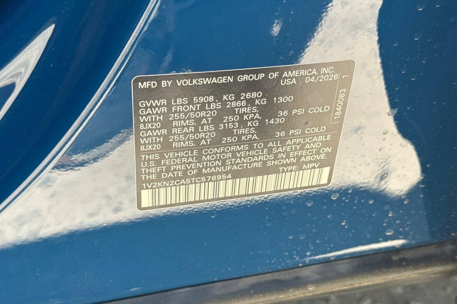 New 2026 Mountain Lake Blue Metallic Volkswagen 2.0T SE w/Technology image 29