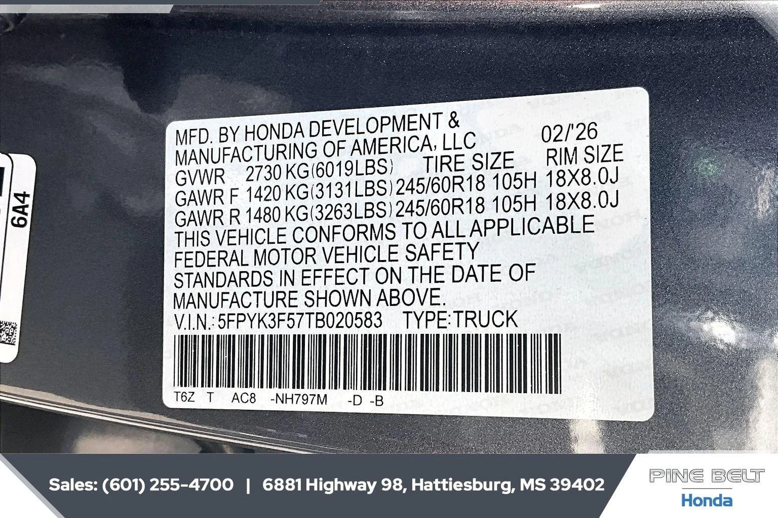 New 2026 Modern Steel Metallic Honda RTL image 7