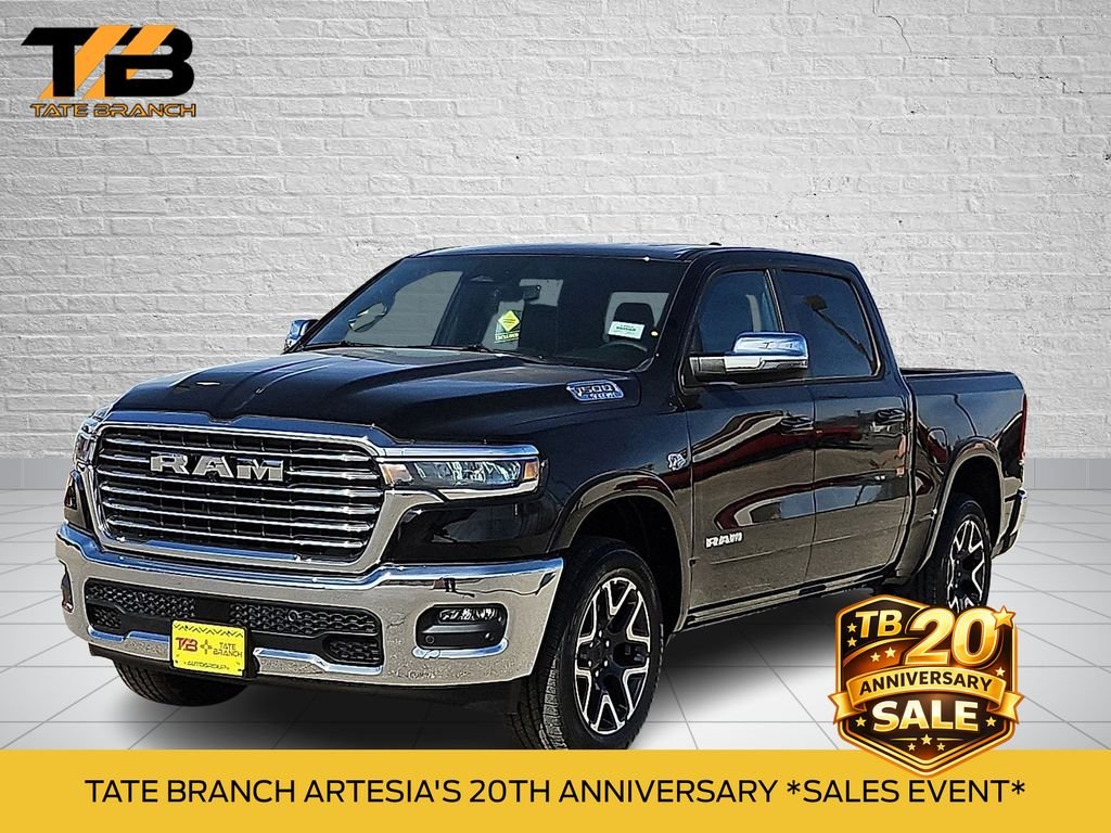 New 2026 Diamond Black Crystal Pearl-Coat Exterior Paint RAM Laramie image 1