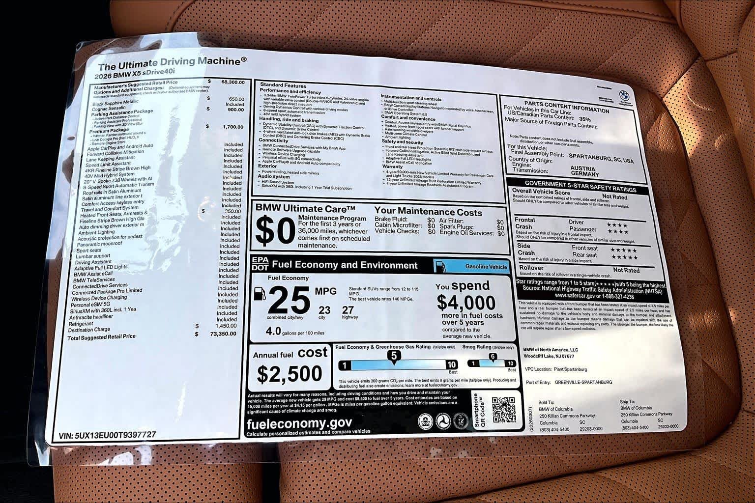 New 2026 Black Sapphire Metallic BMW sDrive40i image 19