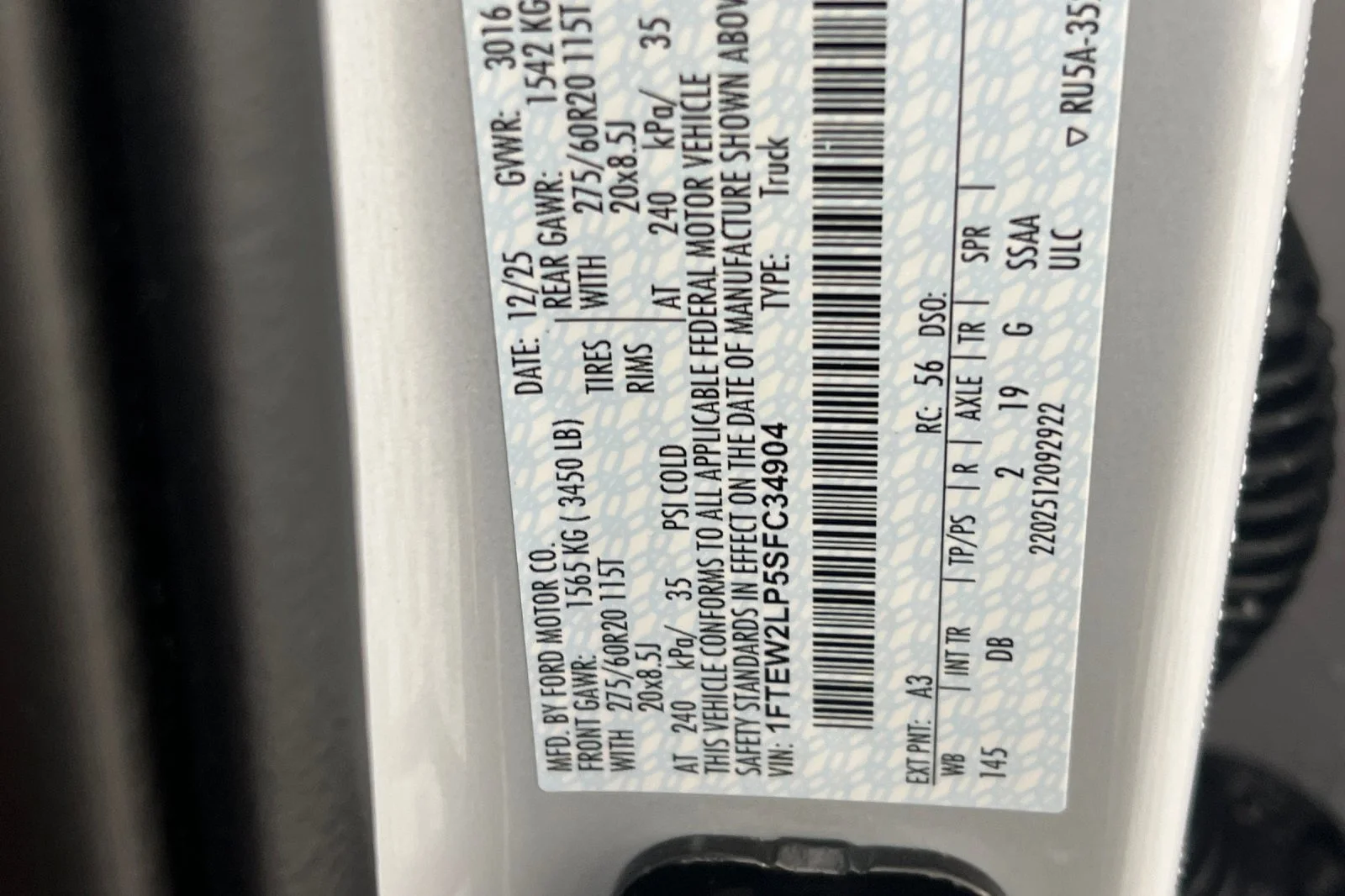 Used 2025 Space White Metallic Ford STX image 32