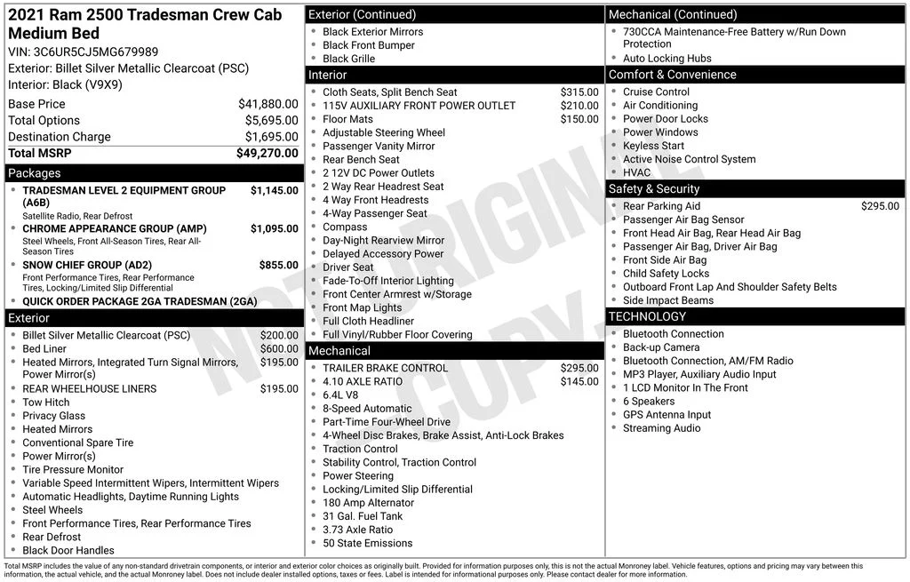 Used 2021 Silver Ram Tradesman image 2