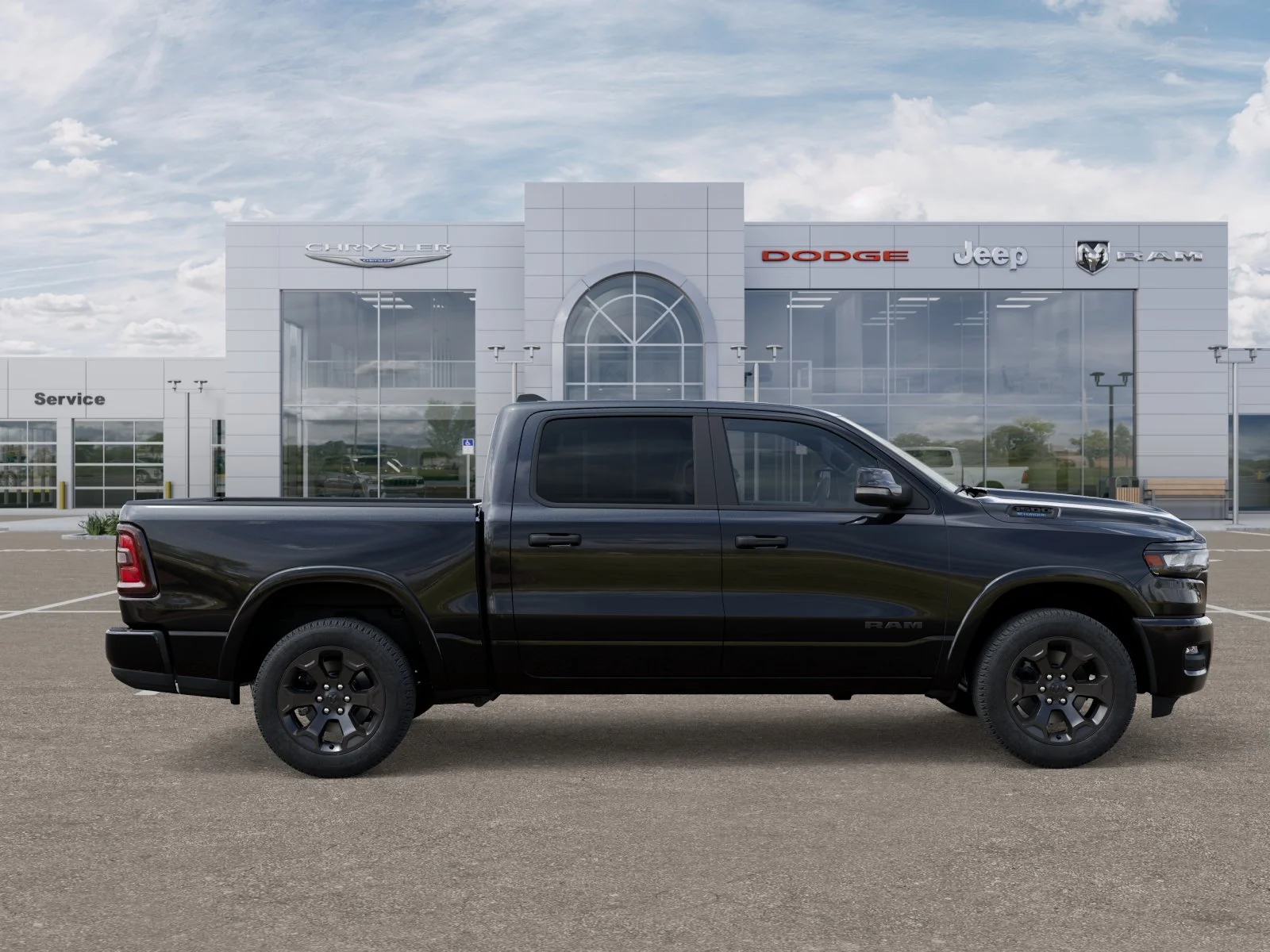 New 2025 Diamond Black Crystal Pearl-Coat Exterior Paint RAM BIG HORN image 21