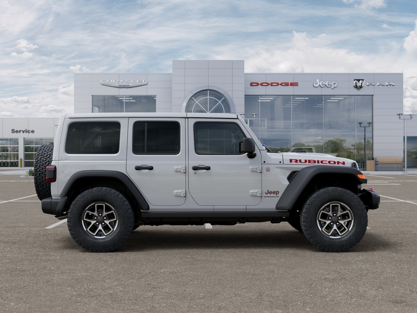 New 2025 Bright White Clear-Coat Exterior Paint Jeep Rubicon image 43