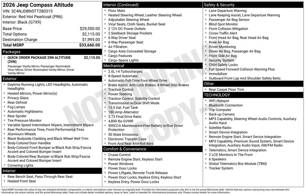 New 2026 Red Jeep Latitude image 2