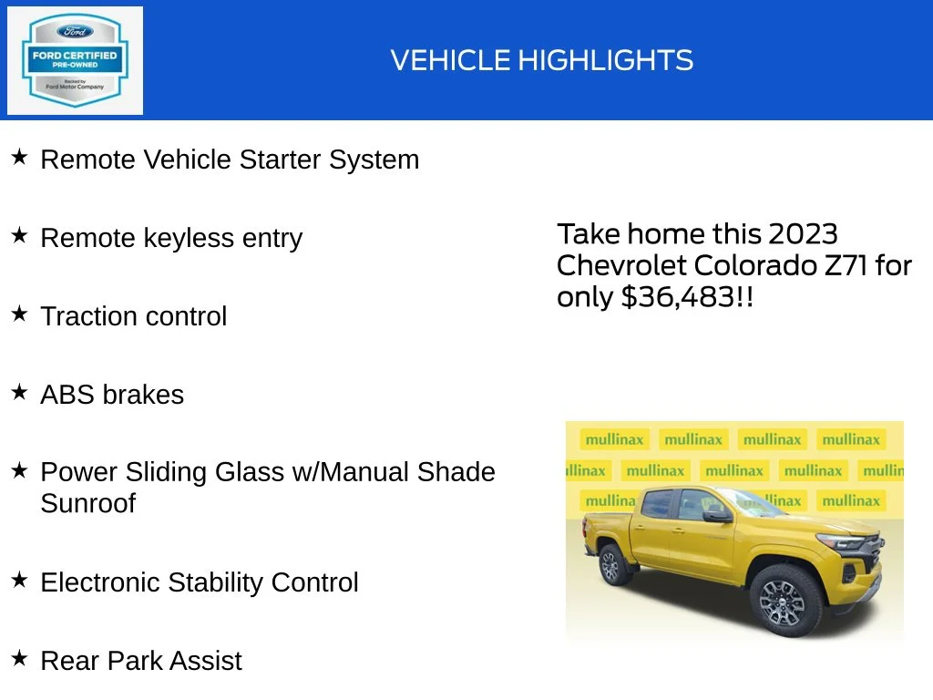Certified Used 2023 Yellow Chevrolet Z71 image 19