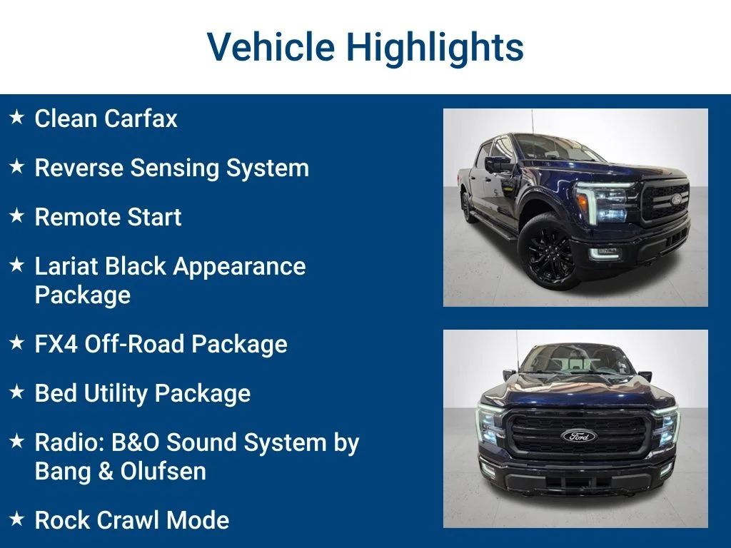 Used 2024 Blue Ford Lariat image 3