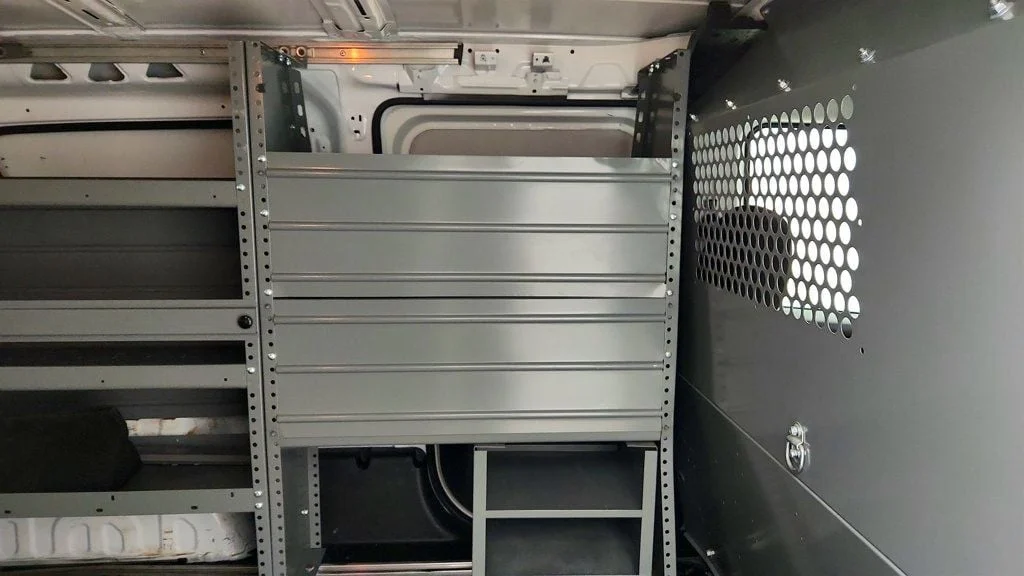 Used 2018 Bright White Ram Tradesman SLT Van w/ ParkSense & Commercial Shelving image 26