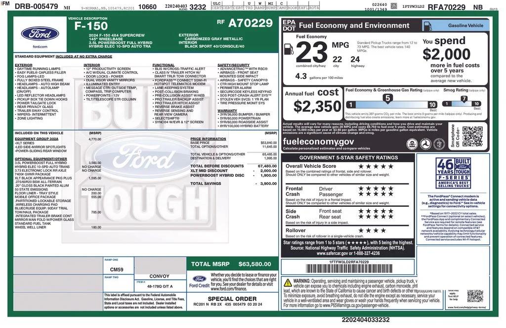 Used 2024 Gray Metallic Ford XLT image 6
