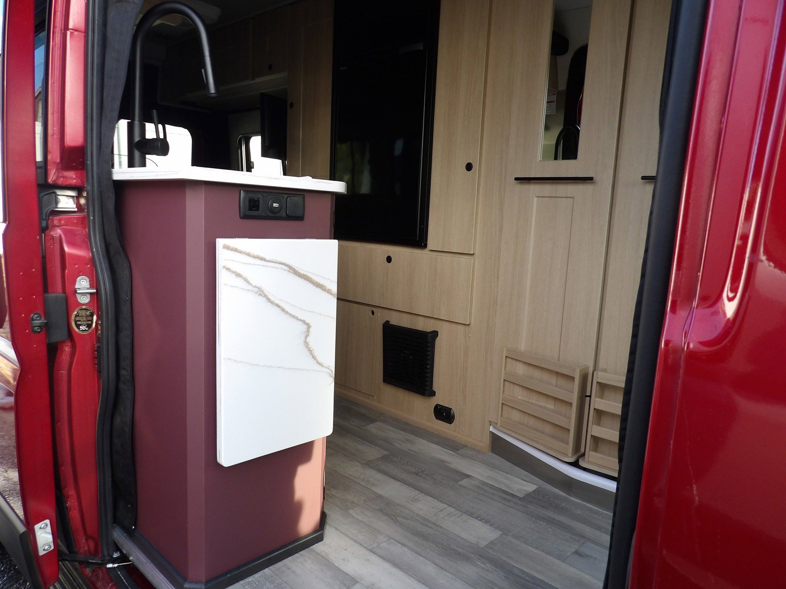 New 2025 Deep Cherry Red Crystal Pearlcoat Roadtrek Play+ image 3