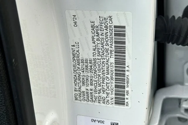 Certified Used 2024 Platinum White Pearl Honda EX image 33