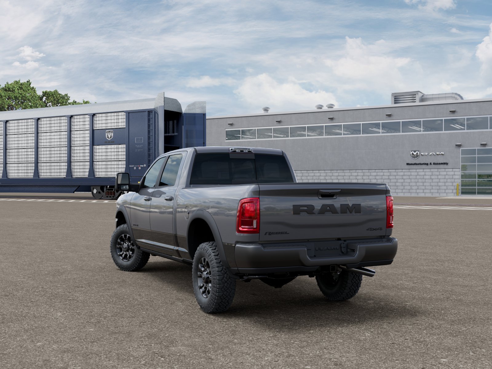 New 2026 Ceramic Gray Clear-Coat Exterior Paint RAM REBEL image 3