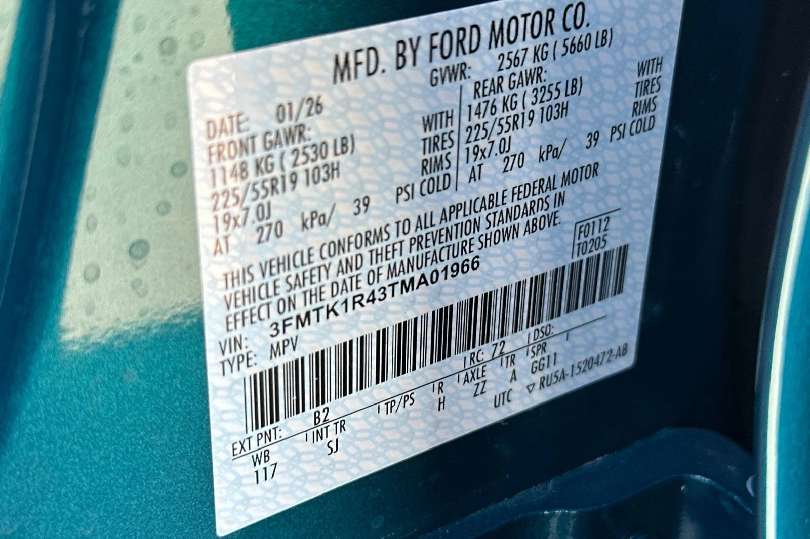 New 2026 Adriatic Blue Metallic Ford Select image 32