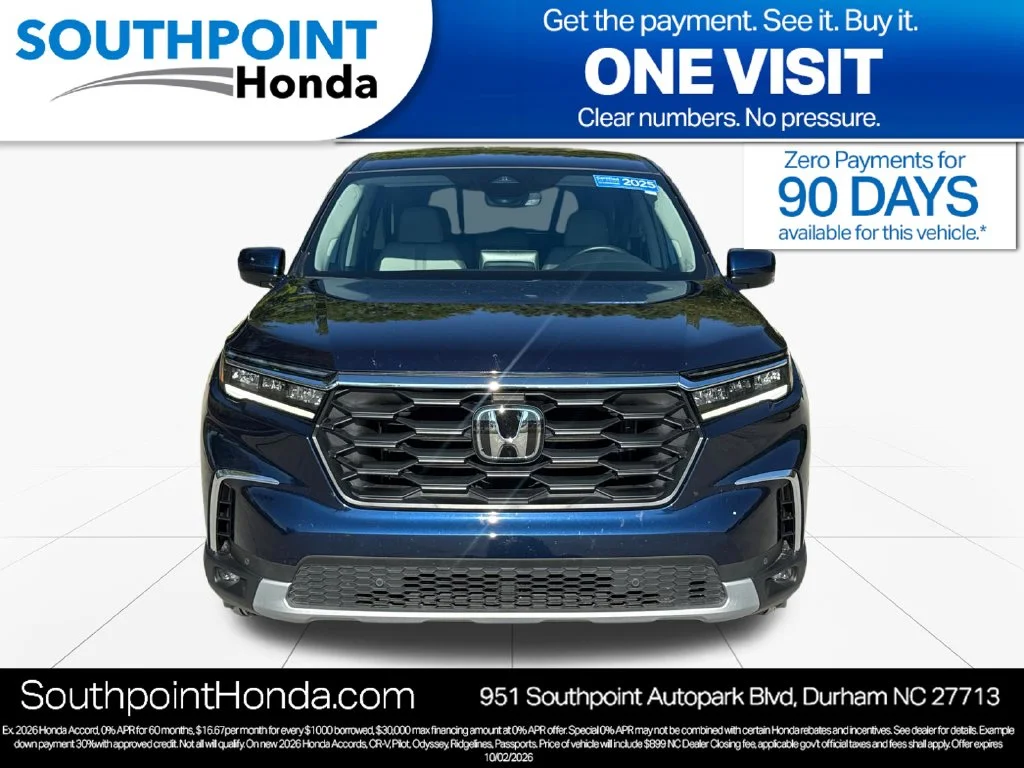 Used 2025 Obsidian Blue Pearl Honda EX-L image 2