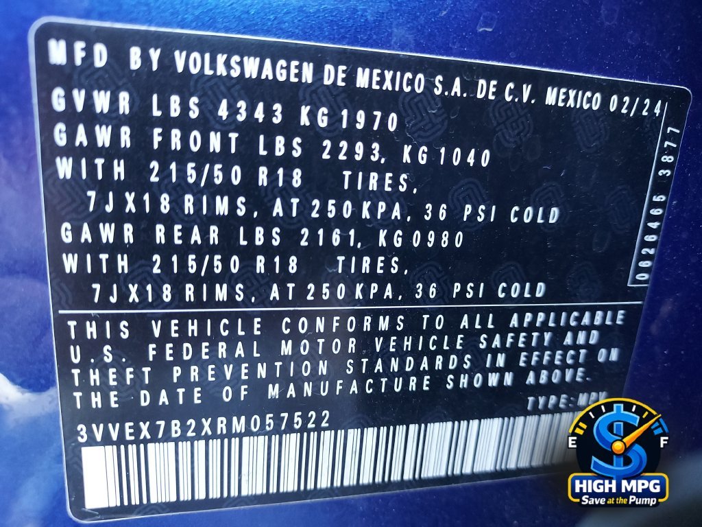 Used 2024 Blue Volkswagen 1.5T SE image 36