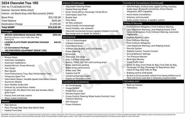 Used 2024 Summit White Chevrolet 1RS image 3