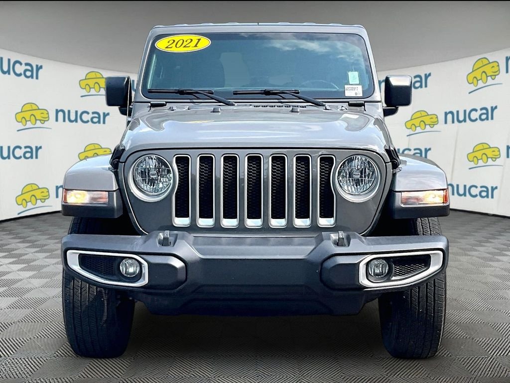 Used 2021 Sting-Gray Clearcoat Jeep Unlimited Sahara image 2