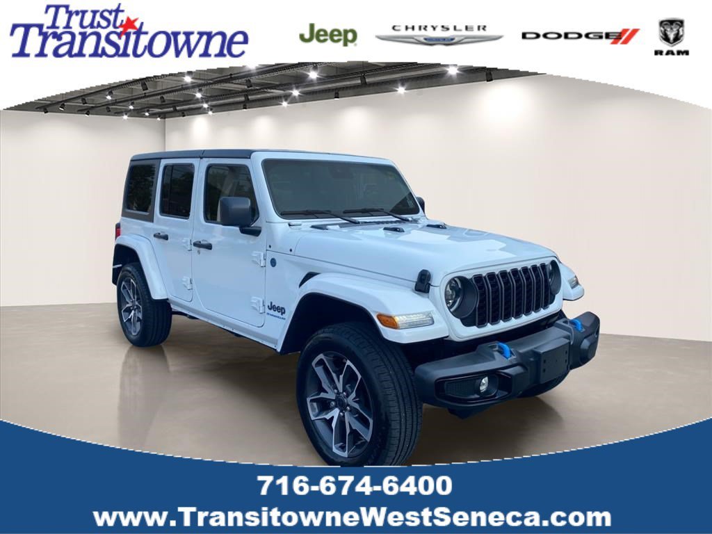 Used 2024 Bright White Clearcoat Jeep Sport S image 1