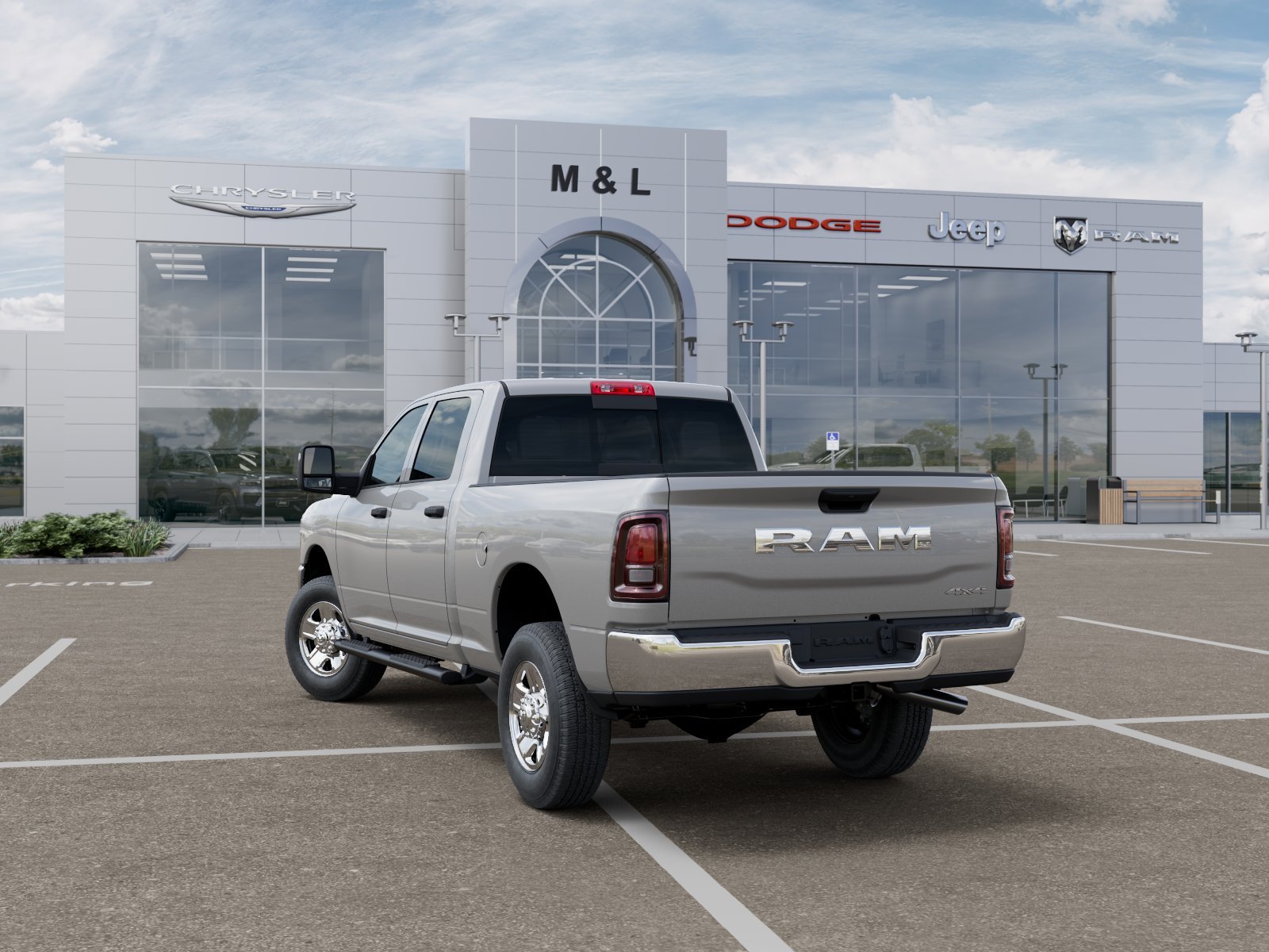New 2026 Silver-Zynith Exterior Paint RAM Tradesman Crew Cab 4x4 6