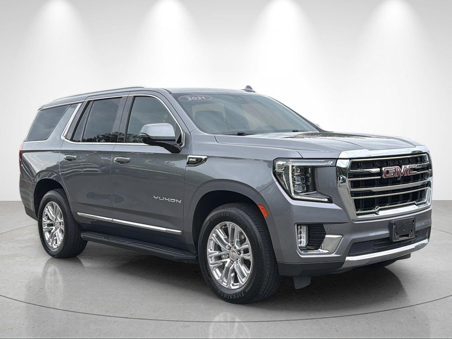 Used 2021 Satin Steel Metallic GMC SLT image 6
