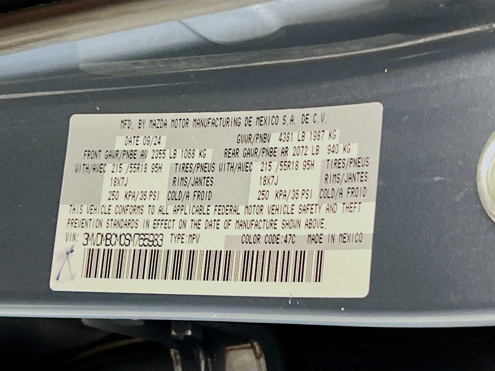 Used 2025 Polymetal Gray Metallic Mazda 2.5 S Carbon Edition image 33