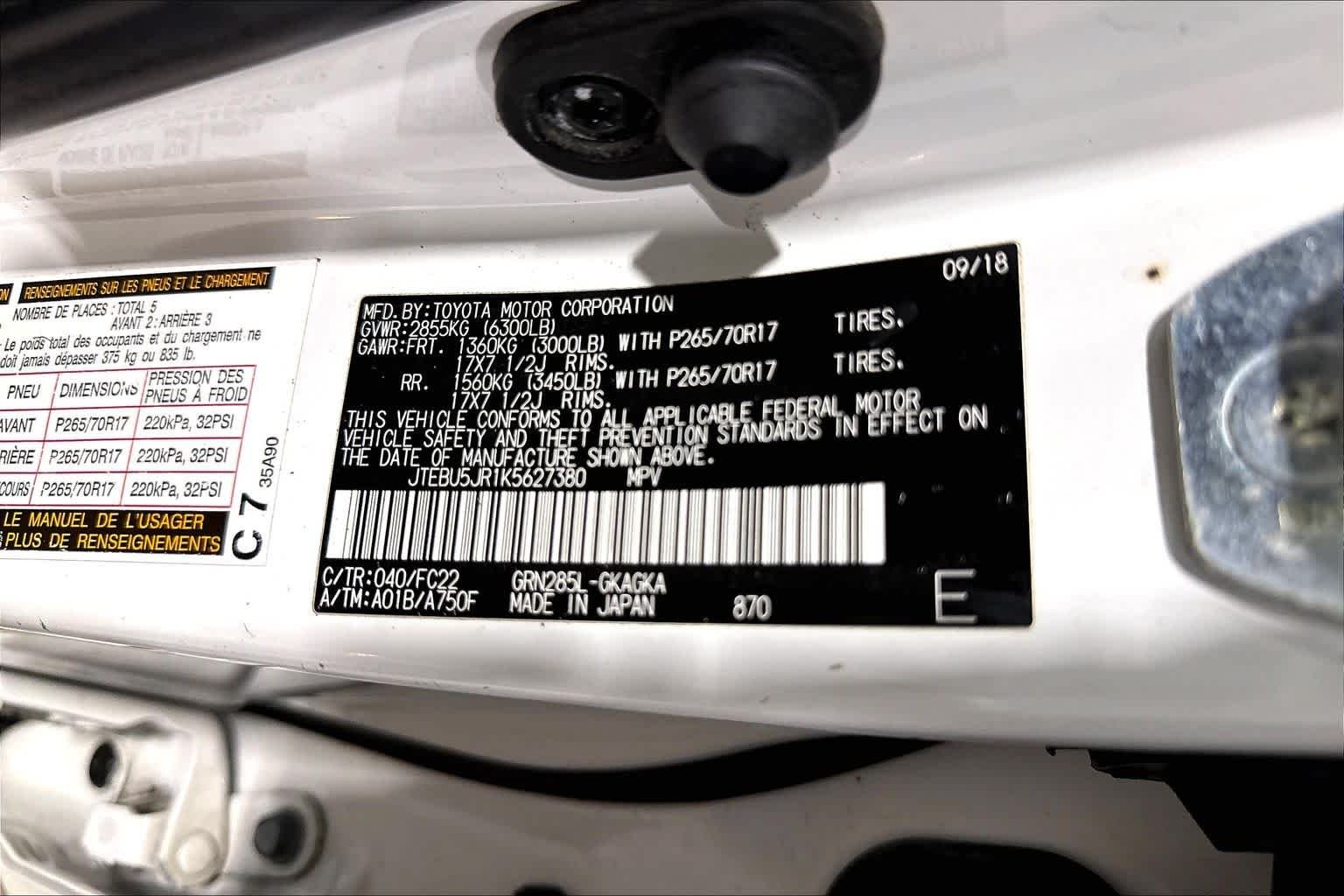 Used 2019 Super White Toyota TRD Off Road image 37
