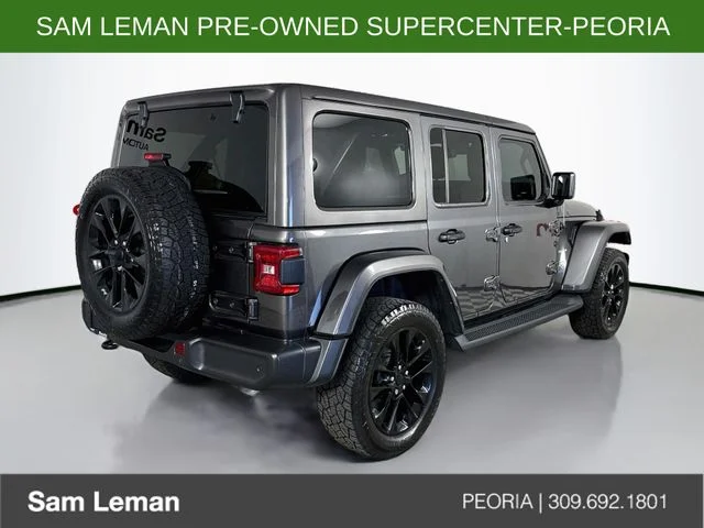 Used 2021 Gray Jeep Unlimited Sahara 4xe image 7