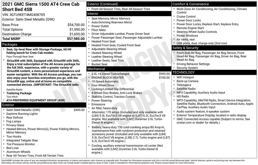 Used 2021 Gray GMC AT4 image 38