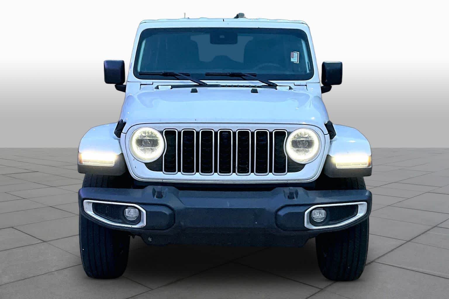 Used 2024 Bright White Clearcoat Jeep Sahara image 4