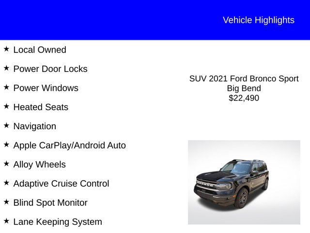 Used 2021 Shadow Black Ford Big Bend image 2