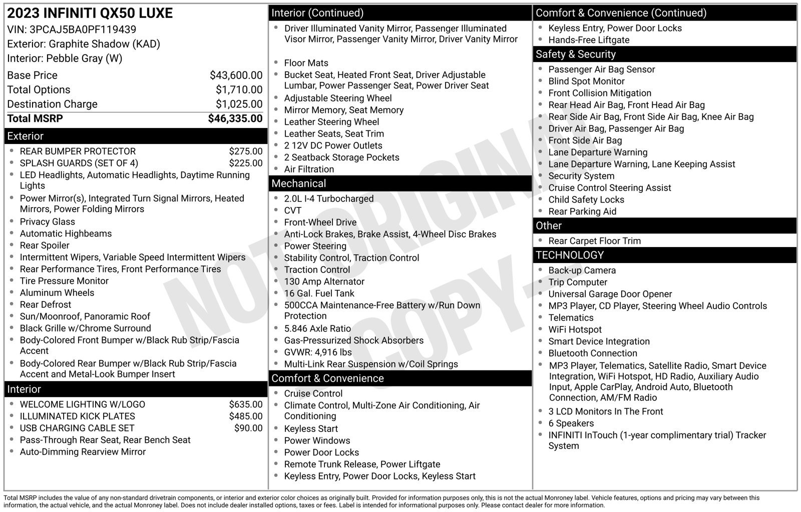 Used 2023 Gray INFINITI LUXE image 9