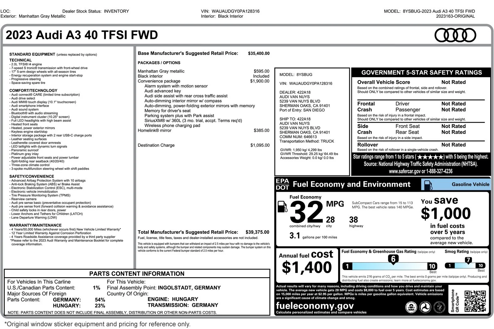 Used 2023 Manhattan Gray Metallic Audi Premium image 2