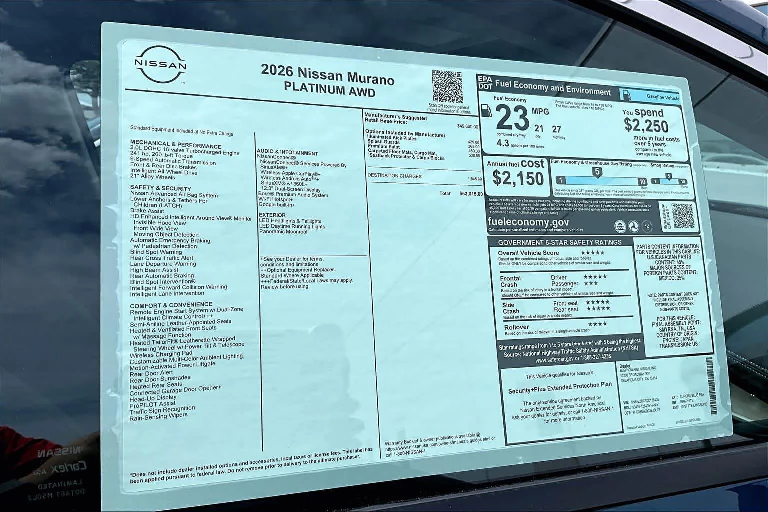 New 2026 Aurora Blue Pearl Metallic Nissan Platinum image 19
