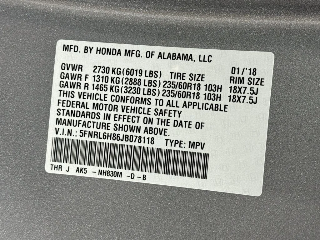 Used 2018 Silver Honda Touring image 43