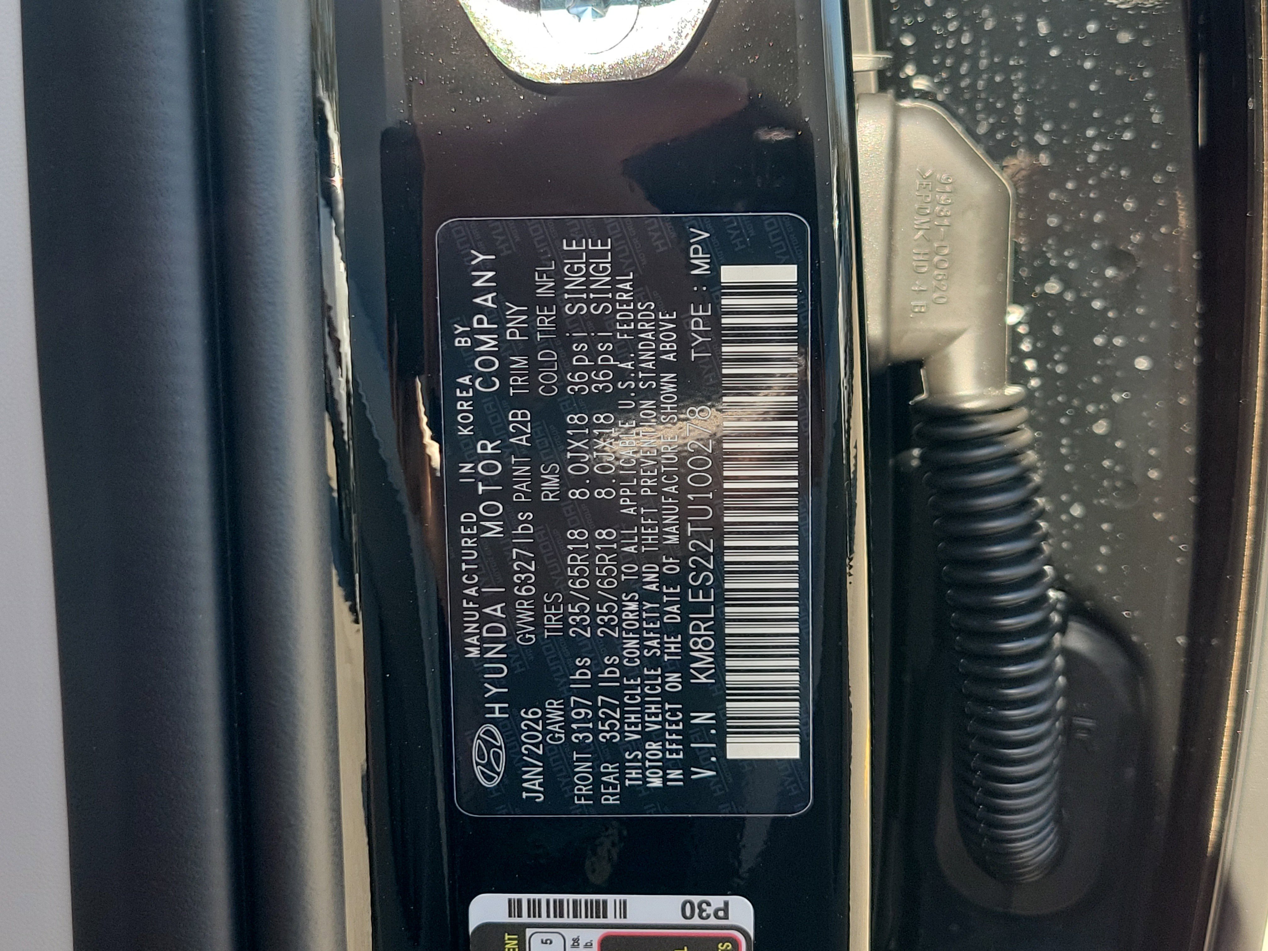 New 2026 Abyss Black Pearl Hyundai SEL AWD image 31