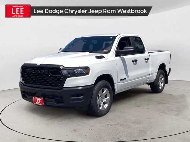New 2026 Bright White Clearcoat Ram TRADESMAN QUAD CAB 4X4 6