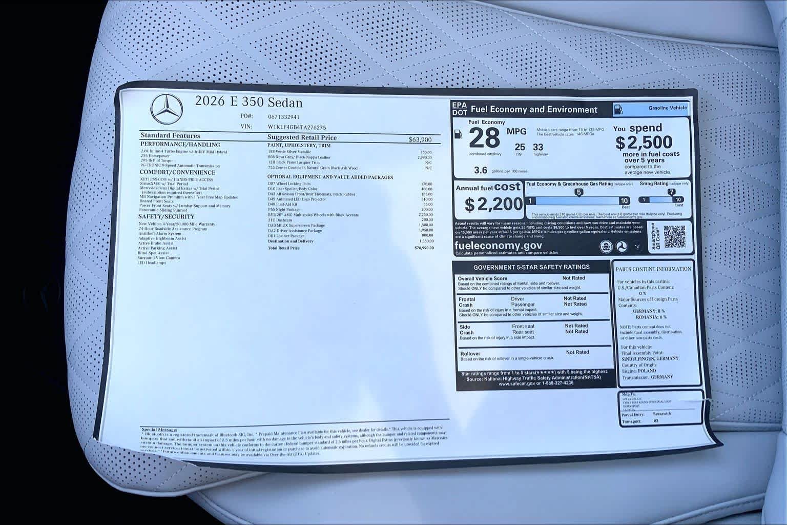 New 2026 Verde Silver Metallic Mercedes-Benz E 350 image 19