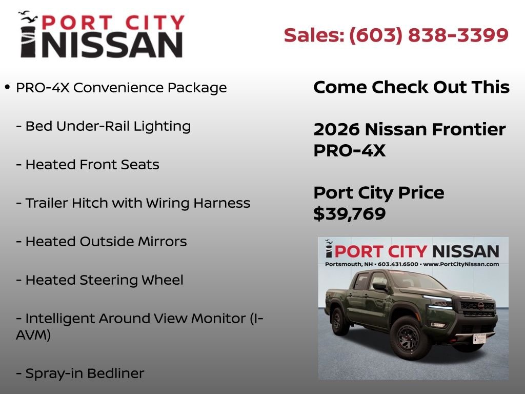 New 2026 Tactical Green Metallic Nissan Crew Cab PRO-4X® image 9