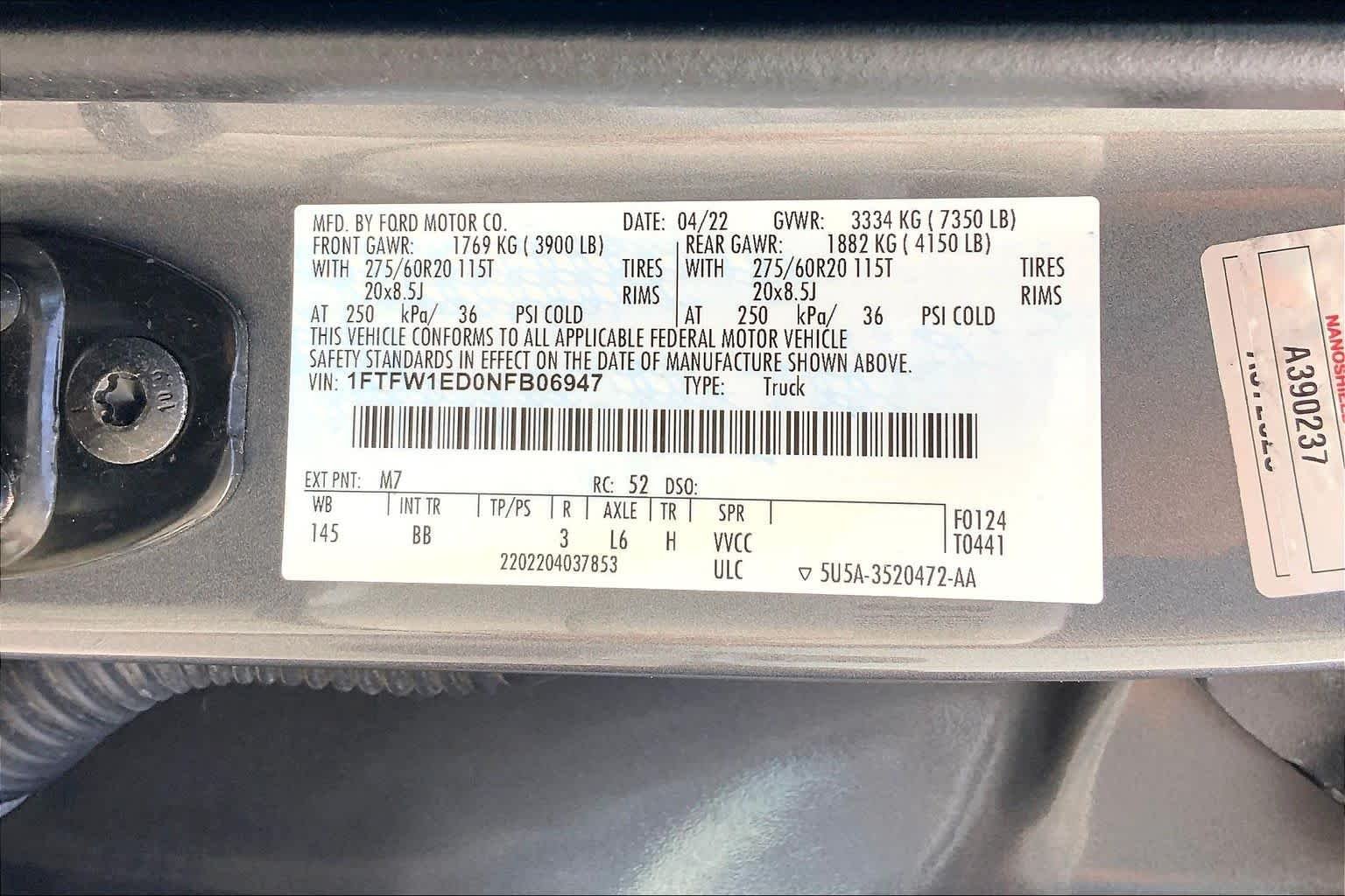 Used 2022 Carbonized Gray Metallic Ford Platinum image 35