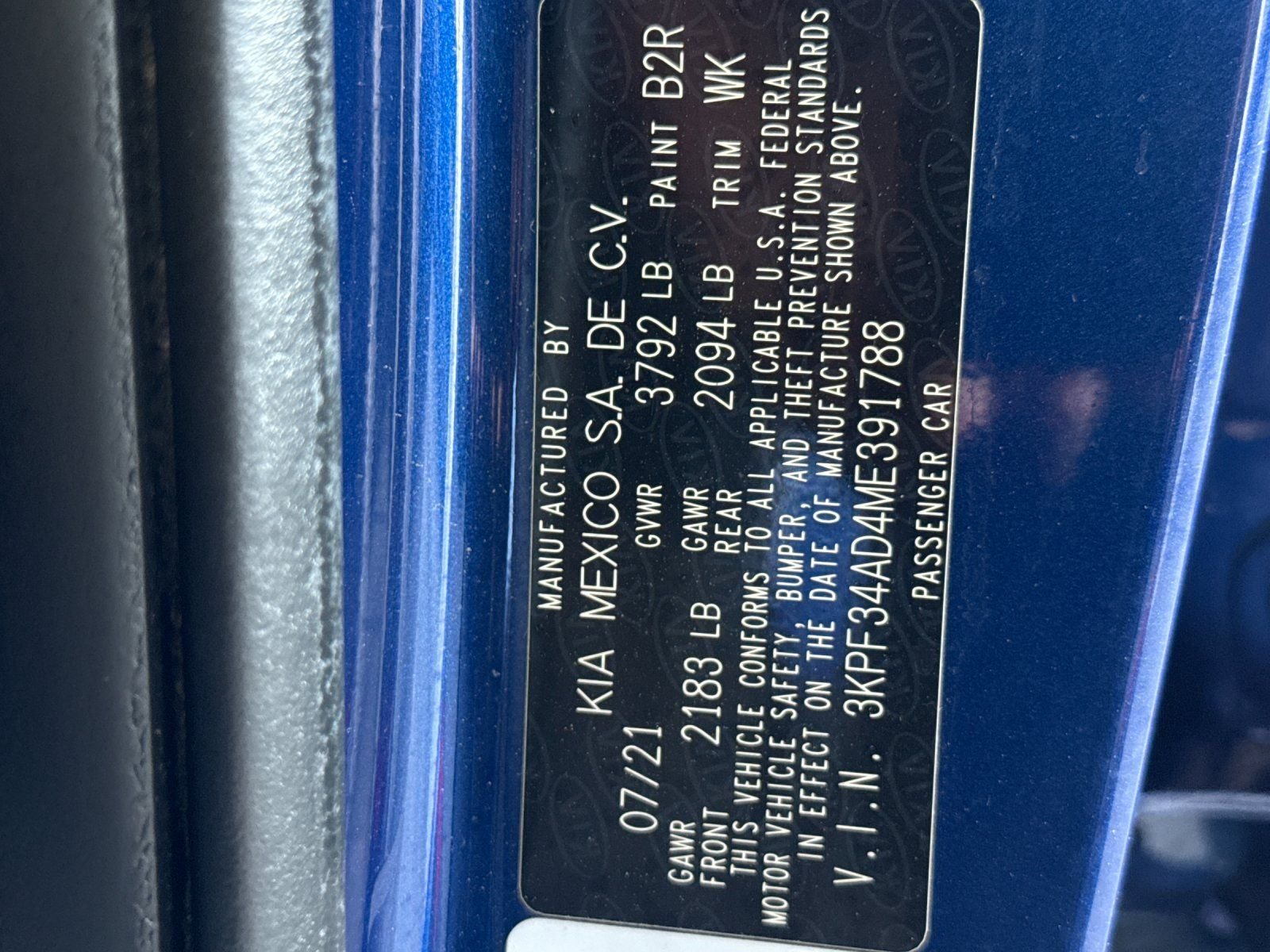 Used 2021 Blue Kia GT-Line image 26