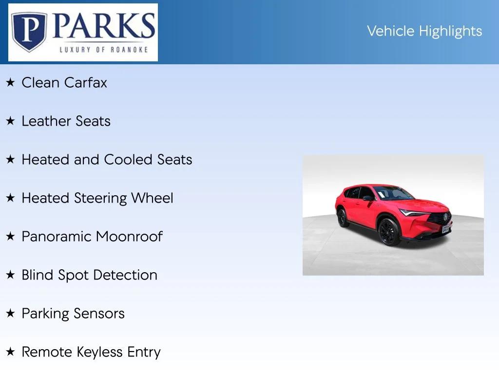 Certified Used 2025 Milano Red Acura A-Spec Advance Package image 4