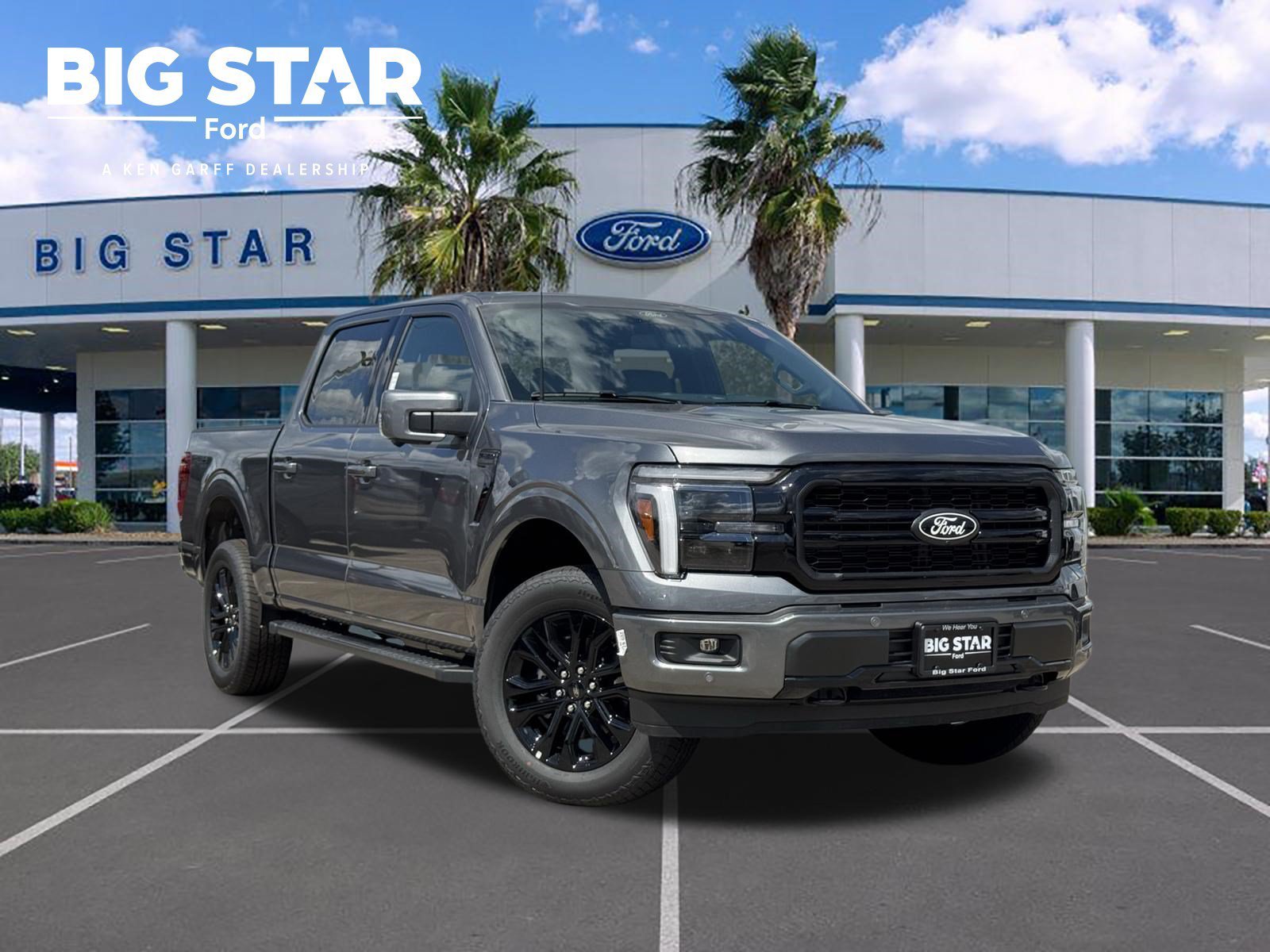 New 2026 Carbonized Gray Metallic Ford LARIAT image 1
